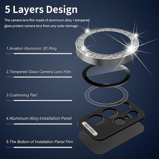 Samsung Galaxy S25 Ultra 5G Enkay Camera Protection Rings Black