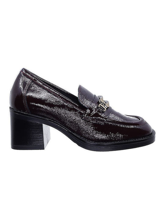 Maison Minrelle Patent Leather Burgundy Heels