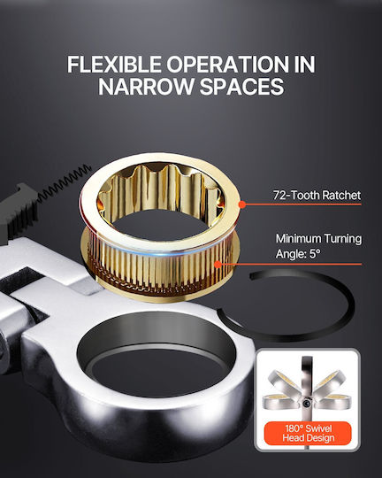 Vevor Set Germano-polygon cu Dimensiune de la 8mm până la 17mm 8buc
