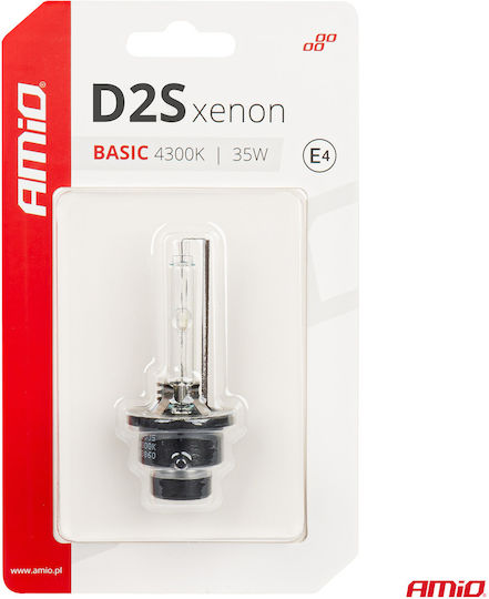 AMiO Λάμπα Αυτοκινήτου & Μοτοσυκλέτας D2S Xenon 4300K Φυσικό Λευκό 12V 35W