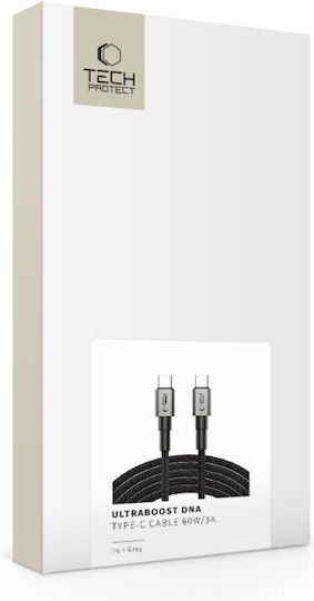 Tech-Protect Ultraboost USB 2.0 Cable USB-C male - USB-C 60W PD Γκρι 3m