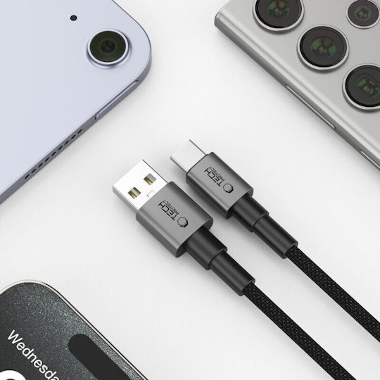 Tech-Protect Ultraboost USB 2.0 Cable USB-C male - USB-A 15W Gray 3m