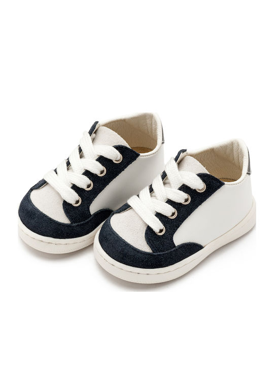 Babywalker Papuci boteza din piele Sneakers Alb