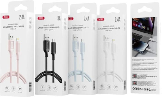 XO Nb265 Regular USB 2.0 to micro USB Cable Μαύρο 1m 1τμχ