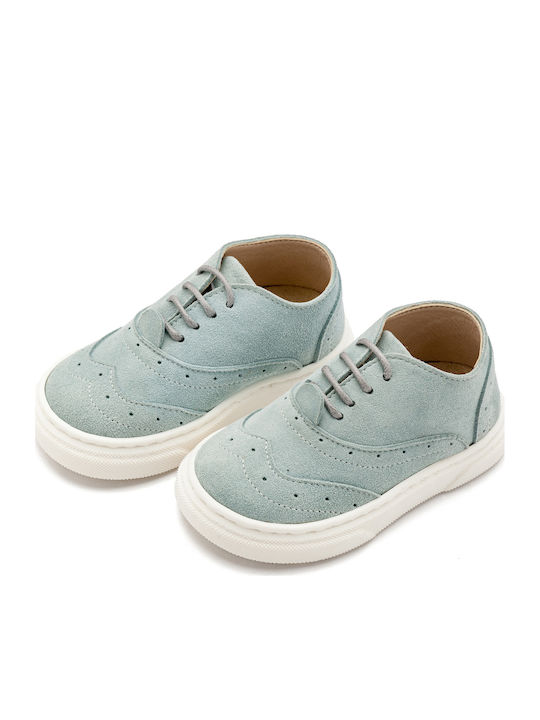 Babywalker Βαπτιστικά Δερμάτινα Sneakers Γαλάζια