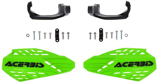Acerbis Motorcycle Protective Hand Guards in Green Colour