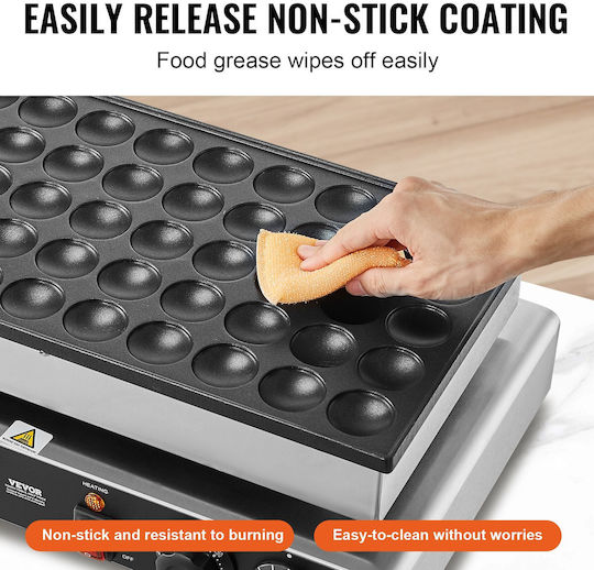 Vevor 50pcs 43mm Mini Dutch Pancake Maker Commercial Dorayaki Baker 1700w