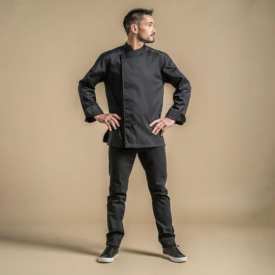 Clement Design Σακάκι Σεφ Μαύρο με Murano