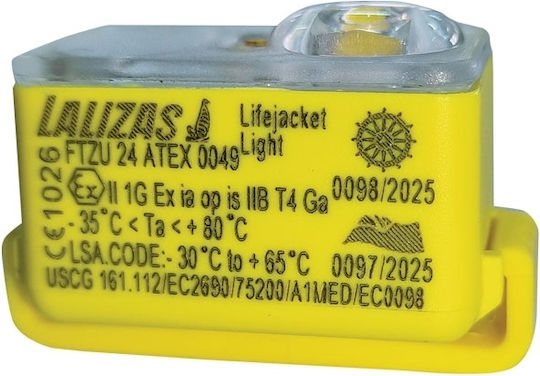 Lalizas Lifebuoy Light Led "safelite Iv" On-off Activated In Water Uscg-solas/med-mer-atex-iecex 72353