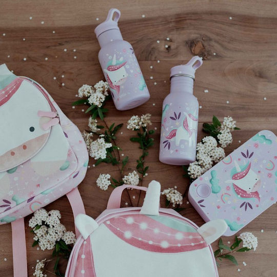 Sassi Junior Unicorn Unicorn Παιδικό Παγούρι Μονόκερος Ανοξείδωτο με Καλαμάκι 500ml