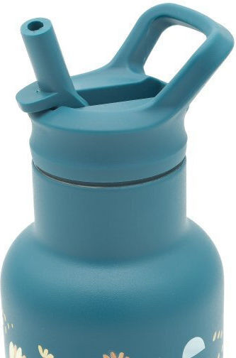Sassi Junior Elephant Elephant Детска Бутилка За Вода Неръждаема Стомана Със Сламка Сива 350ml