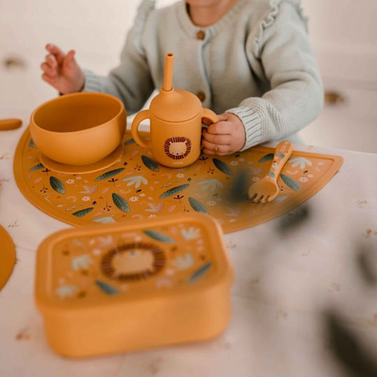 Sassi Junior Lion Lion Πλαστικό Παιδικό Δοχείο Φαγητού 0.7lt Πορτοκαλί 17.3 x 12εκ.