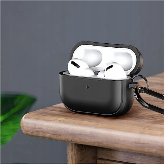 Dux Ducis Pecc Case Silicone / Plastic with Hook in Black color for Apple AirPods Pro 2