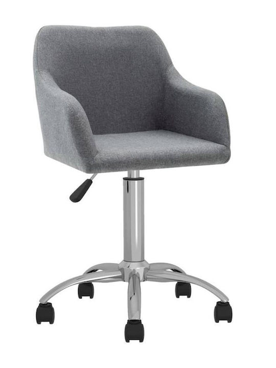 Rotativă Scaun Vizitator Jasper cu Roți în Culoare Gri 78x54x88cm 1buc