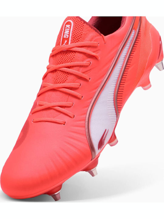 PUMA King Ultimate Football Shoes with Cleats Red