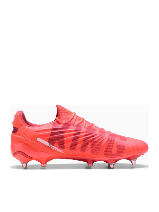 PUMA King Ultimate Football Shoes with Cleats Red