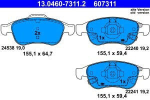Ate Disc Brake Pad Set