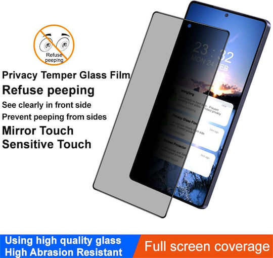 Privatsphäre Vollflächig gehärtetes Glas Schwarz (Galaxy S25 Ultra,Samsung S25 Ultra)