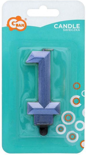 GoDan Birthday Candle Number "1" in Blue Color PF-SDC1