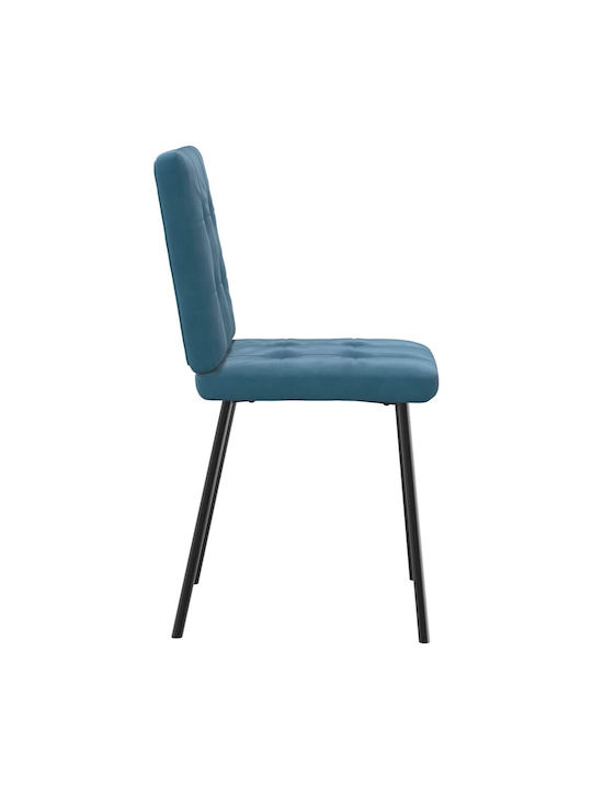 Dining Room Velvet Chair Blue 45x54x83cm 2pcs