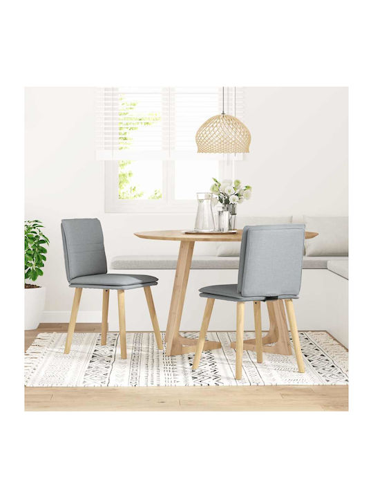 Dining Room Fabric Chair Light grey 45x54x86cm 2pcs