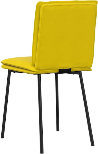 Scaune Sala de mese Catifelate Galben 4buc 45x54x83buc