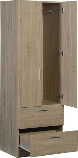 Double Door Wardrobe Wilson 2DS Natural 60x45x180cm