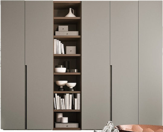 Cinci uși Dulap de Haine Poker Alb 246x61x255cm