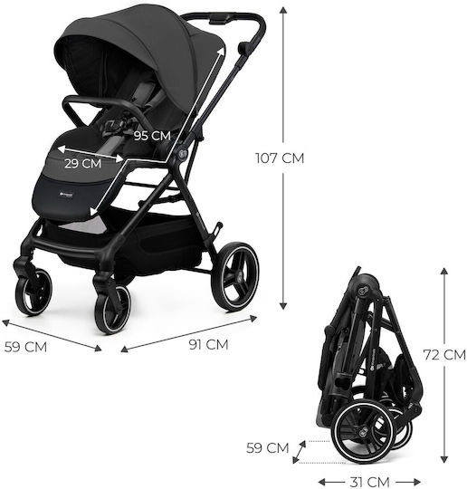 Kinderkraft Yoxi Бебешка количка Сив