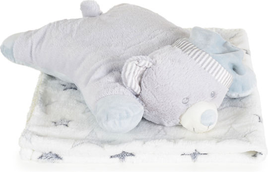 Cangaroo Blanket Nursery Swaddling Blankets Sleepy Bear Gray with Animal 70x95cm