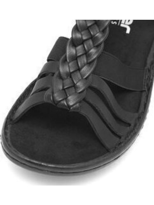 Women's Flat Sandals Anatomic in Black Color