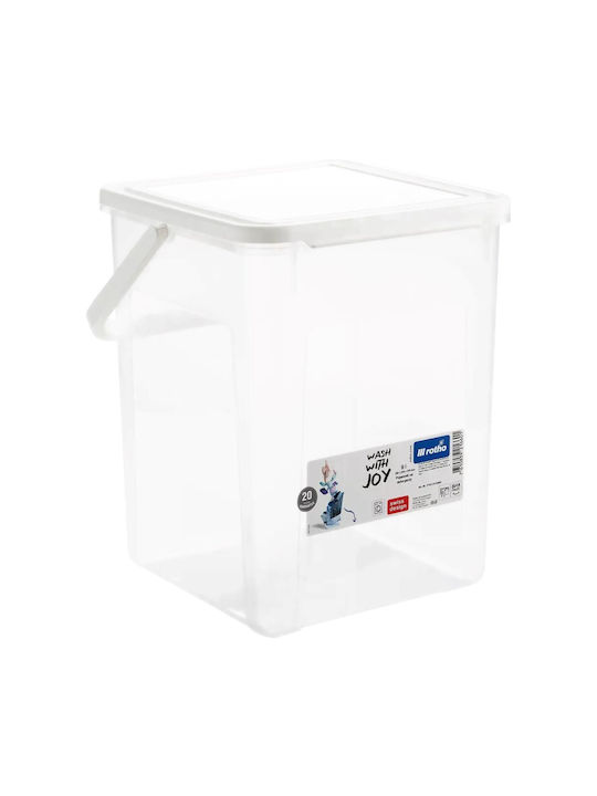 Rotho Babydesign Plastic Storage Box with Lid Transparent 23x23.5x27cm 1pcs