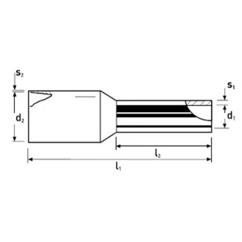 Knipex Ακροδέκτες Ακροχιτώνια με Μόνωση Μπλε (97 99 338) σε σετ των 100τμχ