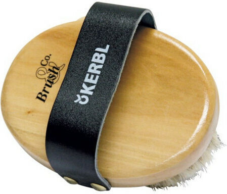 Kerbl Wooden Goat Hair Brush with Hand Strap for Easy Use on Horse Coat 14x6cm Kerbl 8010690176666