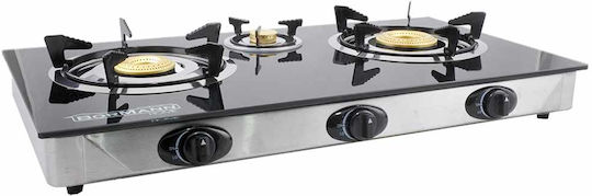 Bormann Elite BLG8500 Countertop Gas Burner Triple Black
