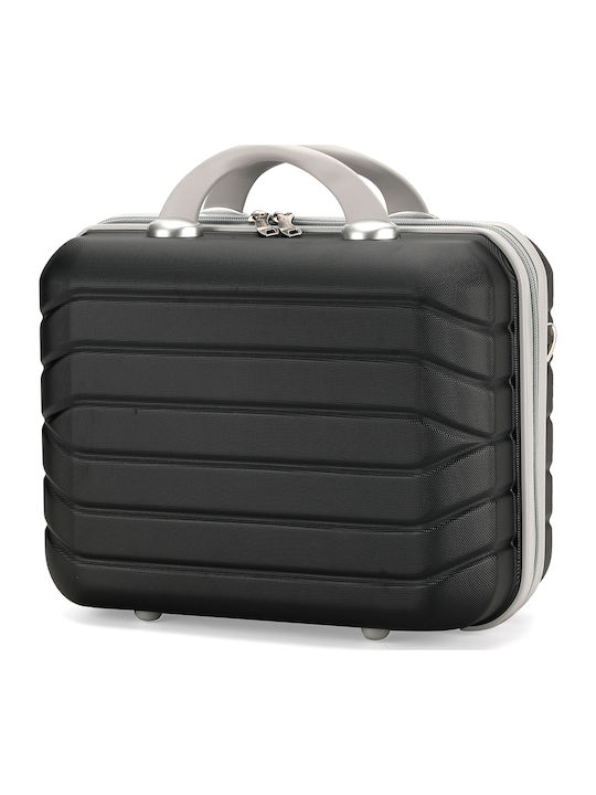 Provitera Travel Suitcases Hard Black with 4 Wheels Set of 4pcs