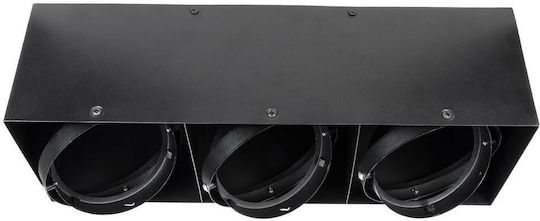 GloboStar Triple Spot with Socket GU10 in Black Color