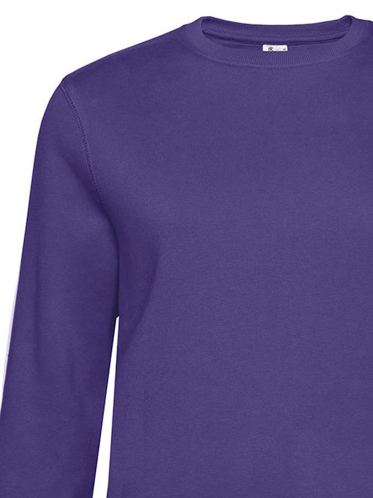 B&C Women's Long Sleeve Promotional Sweatshirt Radiant Purple