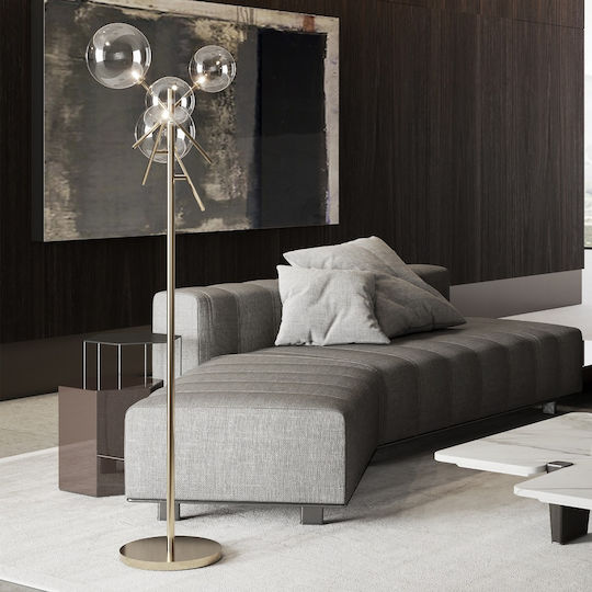 Ideal Lux Φωτιστικό Δαπέδου Υ166xΜ56εκ. με Ντουί για Λαμπτήρα G4 Ασημί