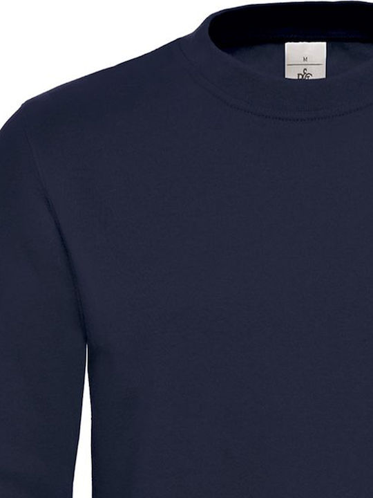 B&C Men's Long Sleeve Promotional Sweatshirt Navy