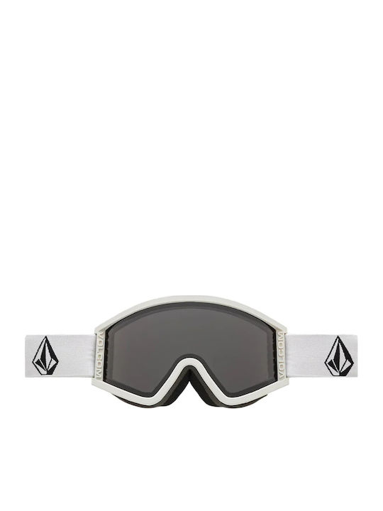 Volcom Hijinx Ski & Snowboard Goggles Kids White with Lens in Gray Color