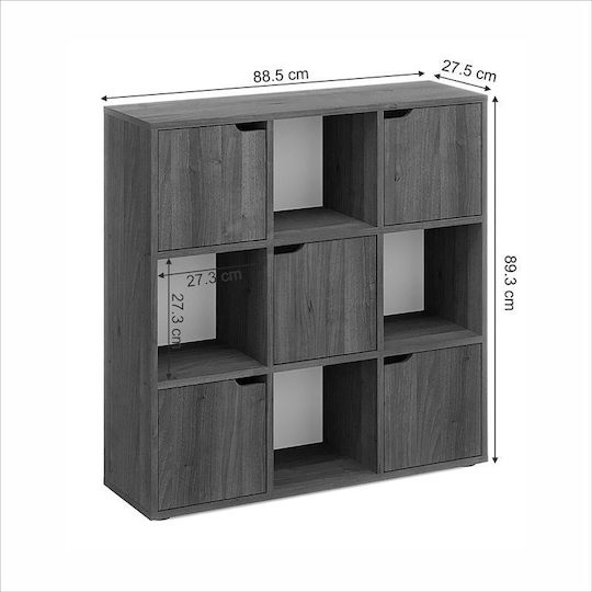 Bookcase Bookel Walnut 88.5x27.5x89.3cm