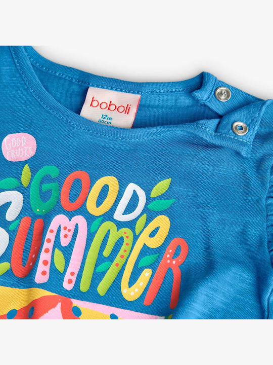 Kids Top Short-sleeved Indigo