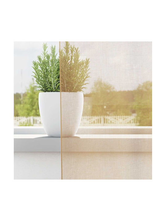vidaXL Set Perdele Fereastra Cu Coafură Bej 140x245cm