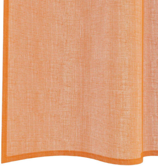vidaXL Set Vorhänge mit Tunnel Voile Orange 140x225cm