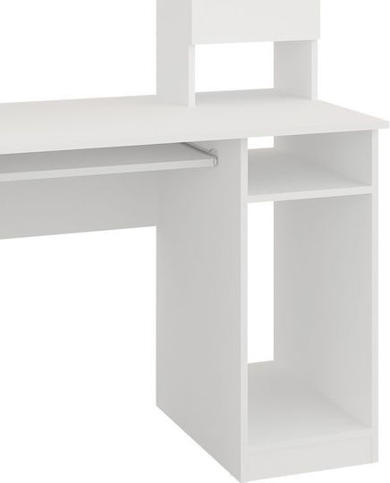 Γραφείο Keldra Ξύλινο Λευκή Απόχρωση 140x59.8x142.2εκ.