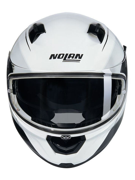 Nolan N60-6 Sport Mesmerico 341 White / Black Motorcycle Helmet Full Face ECE 22.06 with Pinlock and Sunvisor