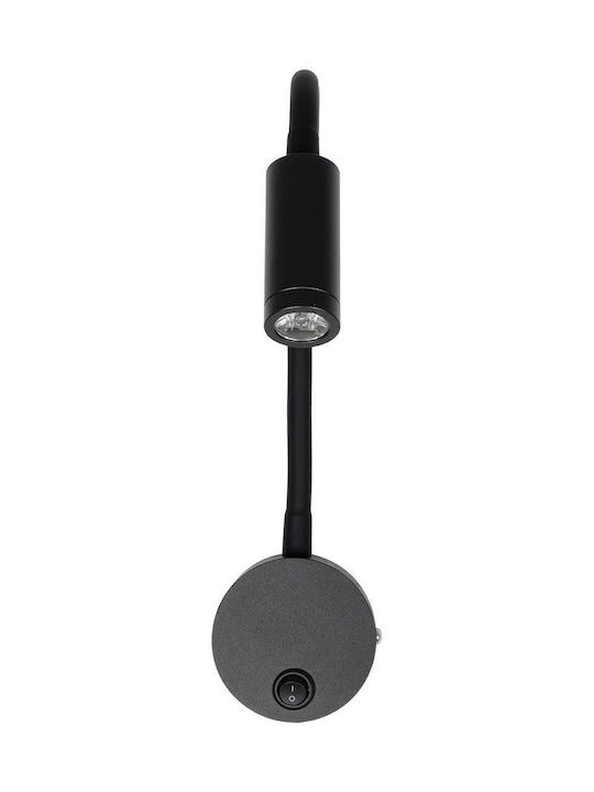 GloboStar Single LED Warm White Spot in Black Color