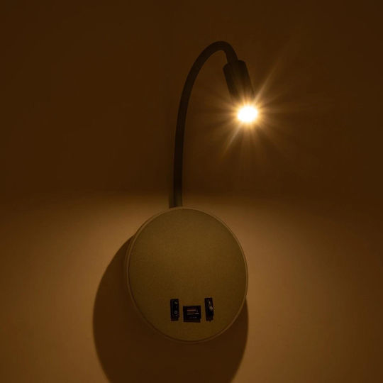 GloboStar Μονό LED Θερμό Λευκό Σποτ σε Γκρι Χρώμα