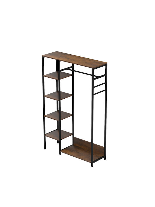 Aranja Entry Furniture with Shoe Rack Black-Melamine Brown 90x30x140cm